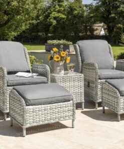 Norfolk Leisure Wroxham Garden Reclining Chair And Side Table Set