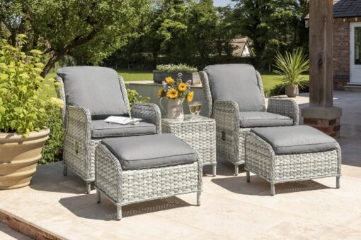 Norfolk Leisure Wroxham Garden Reclining Chair And Side Table Set