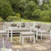 Norfolk Leisure Titchwell Garden Corner Seat with Standard Table in White