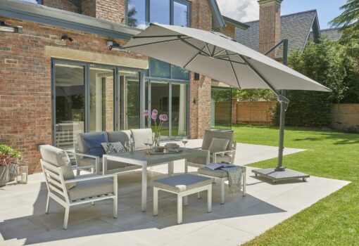 Norfolk Leisure Titchwell Garden Lounge Set White With Standard Table