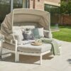 Norfolk Leisure Titchwell Garden Day Bed in White / Beige