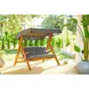 Norfolk Leisure Sandringham Swing 2000 Garden Chair With Canopy in Grey