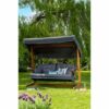 Norfolk Leisure Newton Swing 2400 Garden Chair With Canopy in Grey