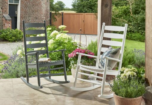 Norfolk Leisure Oakwell Outdoor Rocking Chair in White