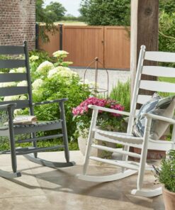 Norfolk Leisure Oakwell Outdoor Rocking Chair in Grey