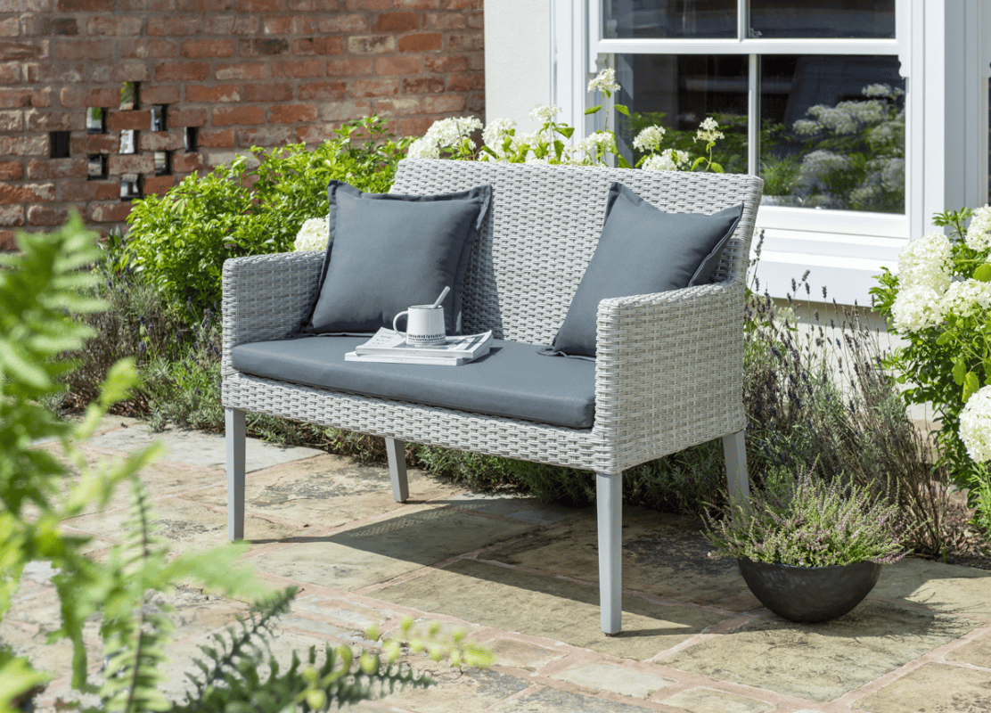 Norfolk Leisure Chedworth 2 Seater Bench in Grey