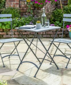 Norfolk Leisure Anada Bistro Set in Grey