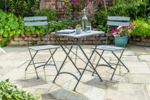 Norfolk Leisure Anada Bistro Set in Grey