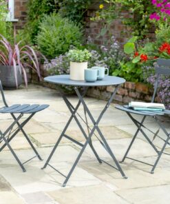 Norfolk Leisure Comfort Bistro Set in Grey