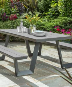 Norfolk Leisure Wembley Picnic Table in Anthracite with Grey Top