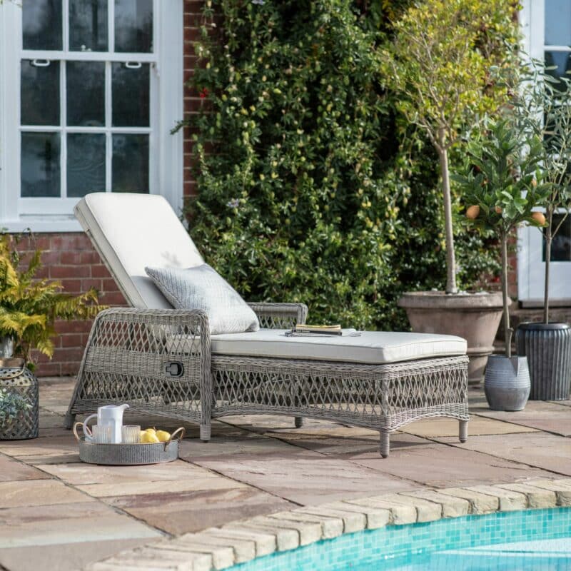 Menton Country Lounger in Stone Colour