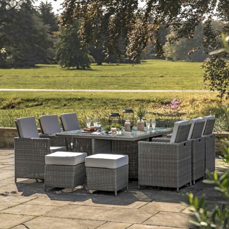 Rondin 10 Seater Cube Rattan Dining Set