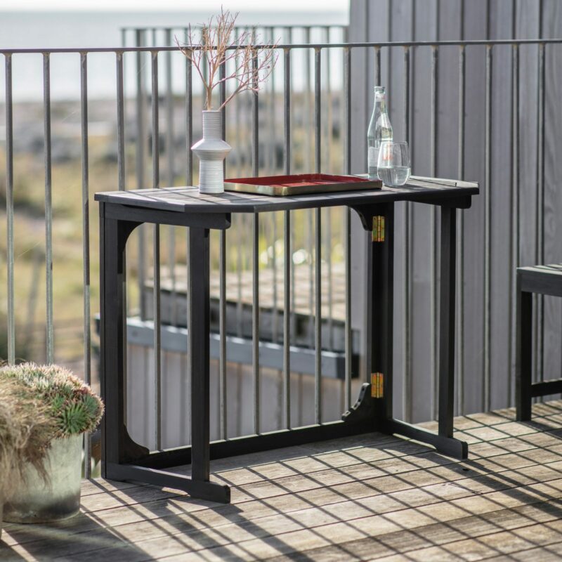 Volos Balcony Table in Charcoal