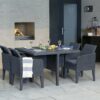 Keter Santiago 5 Piece Outdoor Dining Set in Grey