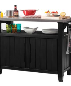 Keter Unity Double BBQ Table in Anthracite