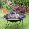 Quasar fire pit with easy to assemble stand