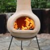 Colima Medium Mexican Chimenea in Natural Terracotta