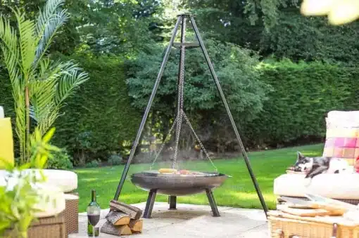 La Hacienda Steel Tripod With Hanging Grill