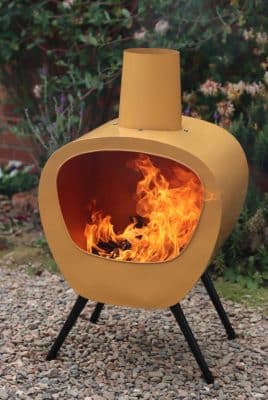 Stella Chimenea, mid-century retro design, orange